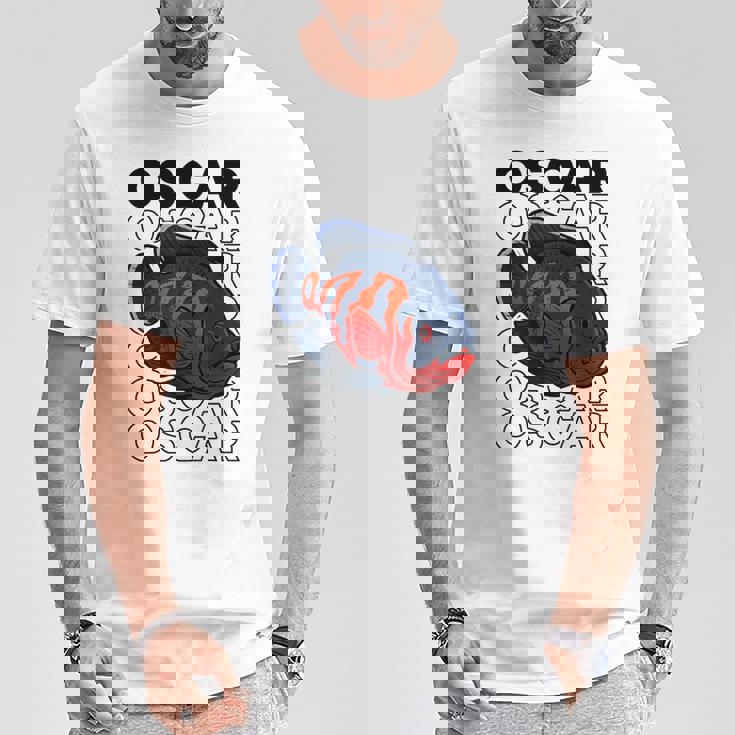 オスカーフィッシュ 80年代スタイル モンスターフィッシュキーパー 熱帯魚 Tシャツ 面白い贈り物