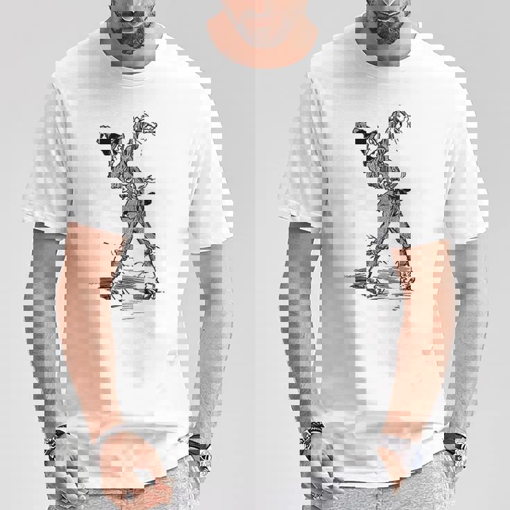 オズの土地 ビンテージアート ハロウィーン オズの魔法使い かかし Tシャツ 面白い贈り物