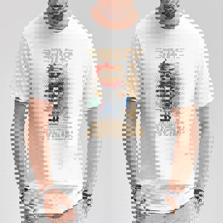 オンバック 5月52日 誕生日 男性 女性 1974年 テディベア Tシャツ 面白い贈り物