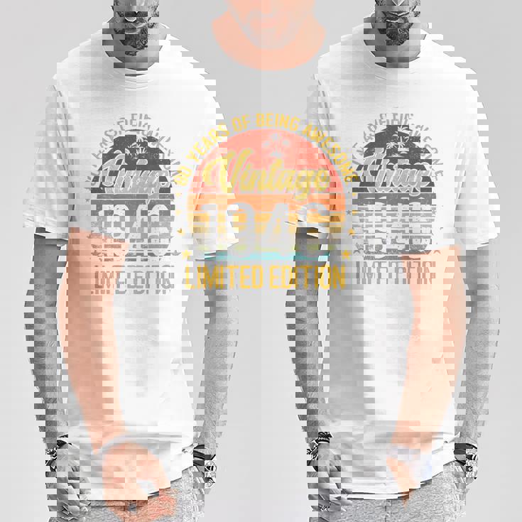 オンバック レトロヴィンテージ 1946年3月 80歳 80歳の誕生日 Tシャツ 面白い贈り物