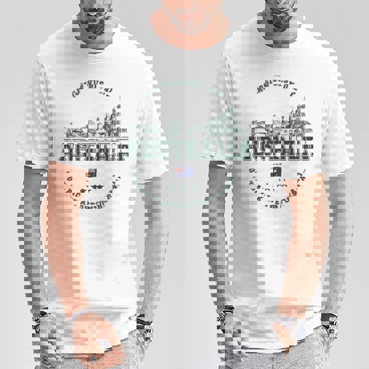 オーストラリアヴィンテージお土産オーストラリアのランドマーク Tシャツ 面白い贈り物
