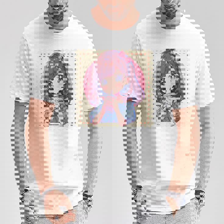 カワイイアニメ ちびガール バブルティー ボバミルク オタク Tシャツ 面白い贈り物