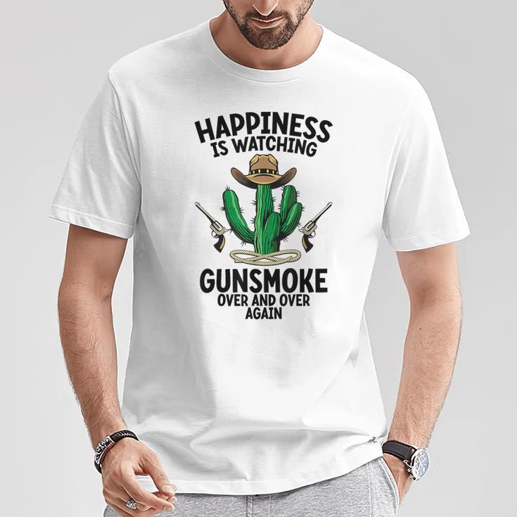 ガンスモークを何度も見るロングブランチサルーン Tシャツ 面白い贈り物