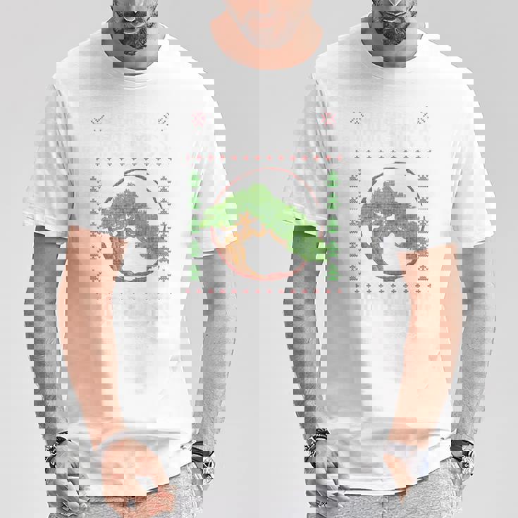 クリスマス 盆栽 醜い Xmas セーター クリスマス 盆栽 恋人 Tシャツ 面白い贈り物