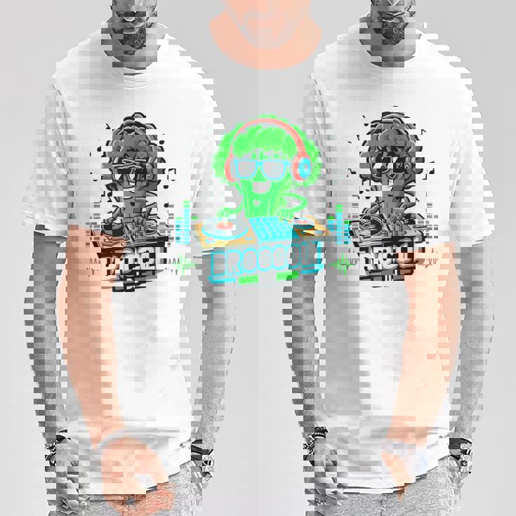 クールなブロッコリーdjミュージックパーティーバイブ面白いデザイン。 Tシャツ 面白い贈り物