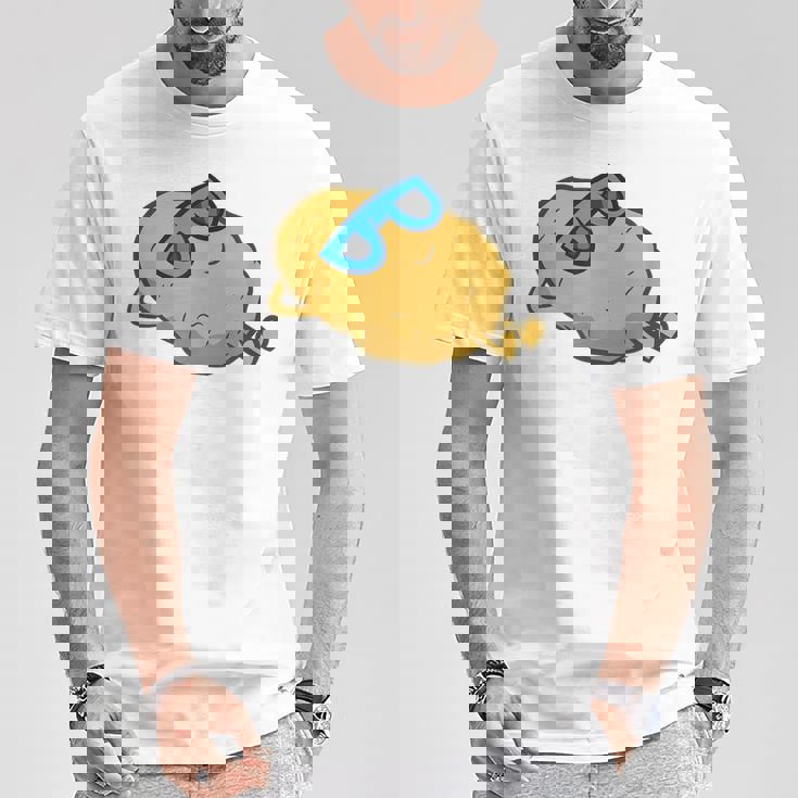 サングラスでかわいいポテチ リラックスポテチ Tシャツ 面白い贈り物