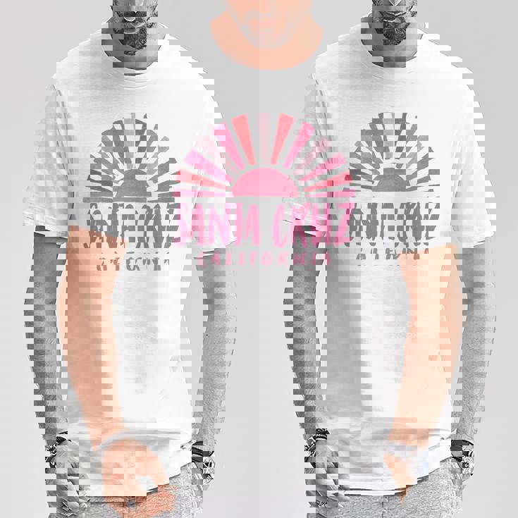 サンタクルーズ カリフォルニアサンライズ カリフォルニア州サンタクルーズ 長袖tシャツ Tシャツ 面白い贈り物