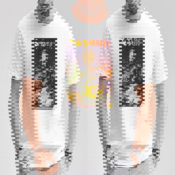 シド・バレットライブ写真 Tシャツ 面白い贈り物