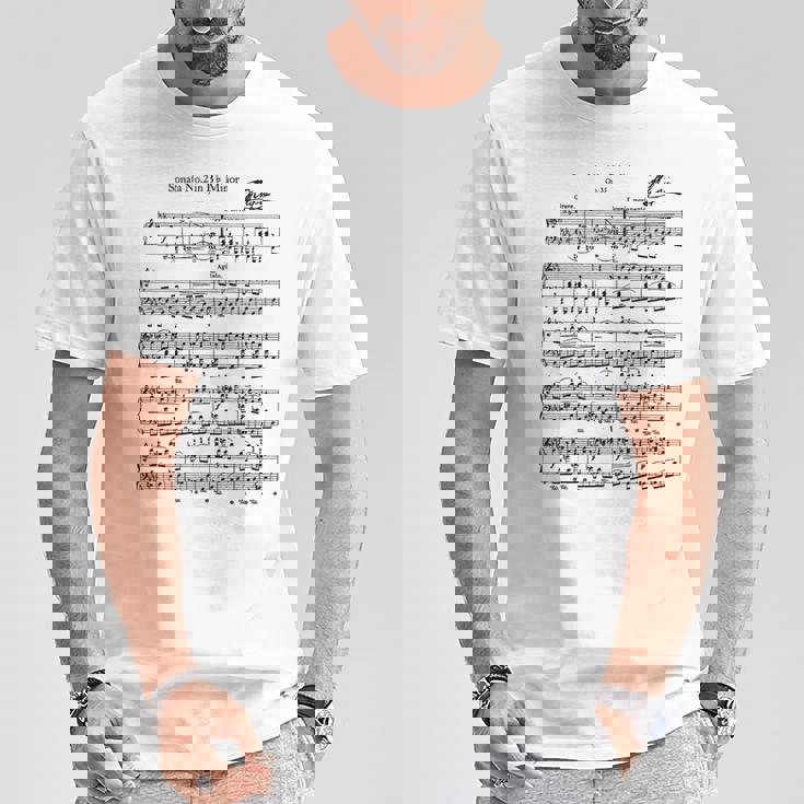 ショパン ピアノ ピアニスト 楽譜 B-Flat-Minor Musicians Tシャツ 面白い贈り物