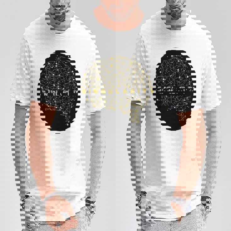 シンギュラリティ 強力ジェネレーティブai人工知能データ 長袖tシャツ Tシャツ 面白い贈り物