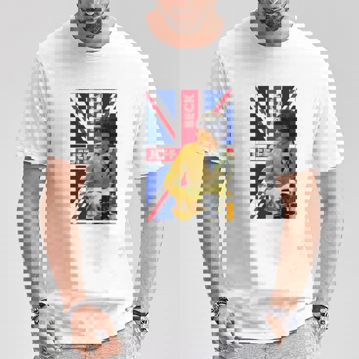 ジェフベック_002_Back Printed Tシャツ 面白い贈り物