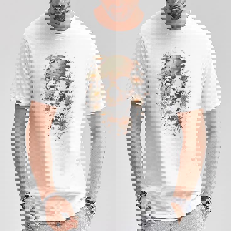 スカルバックプリント。 Tシャツ 面白い贈り物