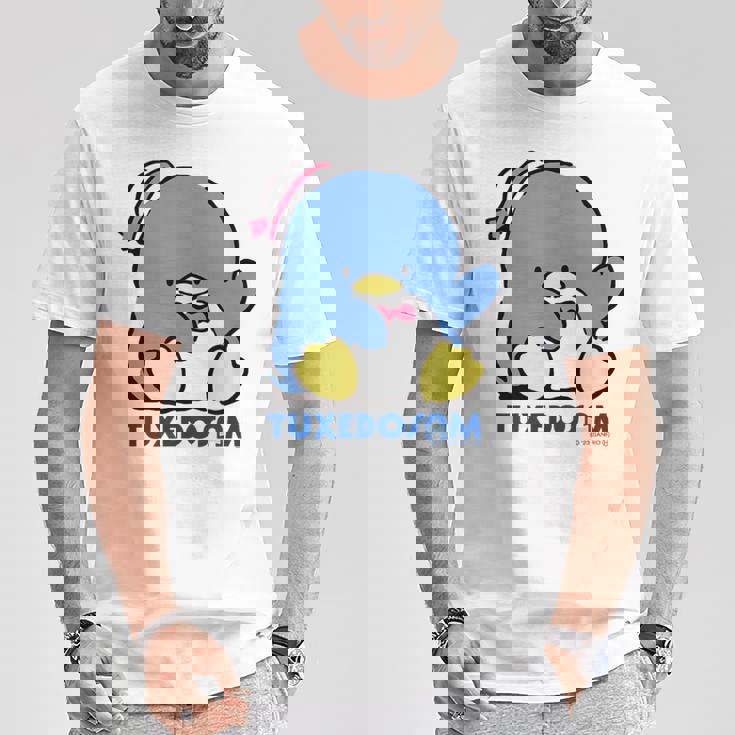 タキシードサム おすわり ライトカラー Tシャツ 面白い贈り物