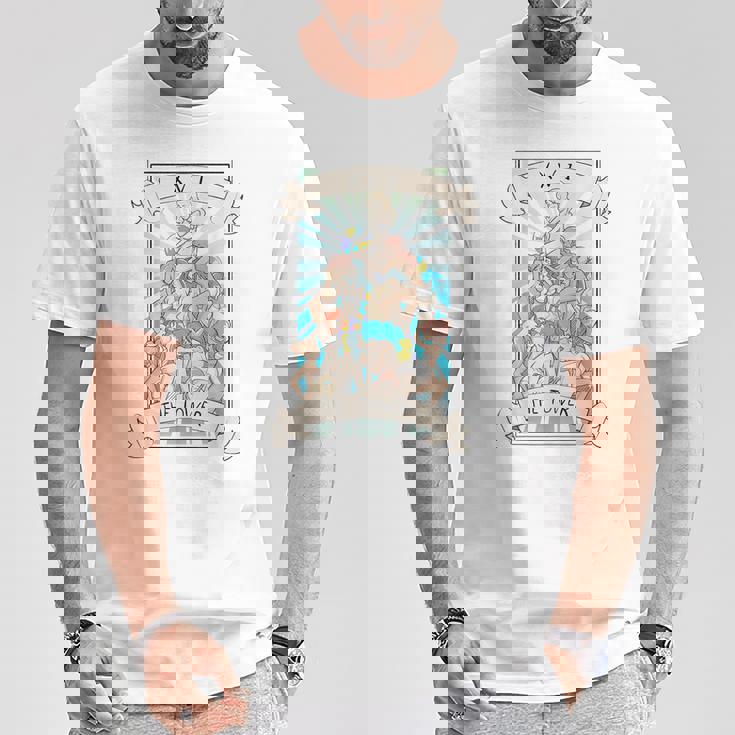 タロットカード オタク アヘ顔 Lewd 変態アニメ オカルト異教徒 ウィッカ Tシャツ 面白い贈り物