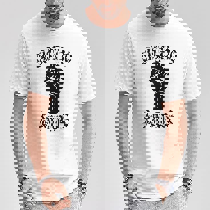 チカーノパワー メキシコ メキシコ ラティーナ ラテンクス ラザノ ラ ミグラ Tシャツ 面白い贈り物