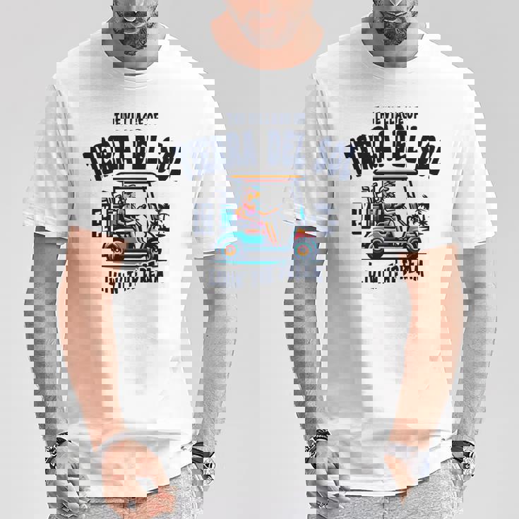 ティエラ・デル・ソルの村ゴルフカートデザイン。 長袖tシャツ Tシャツ 面白い贈り物