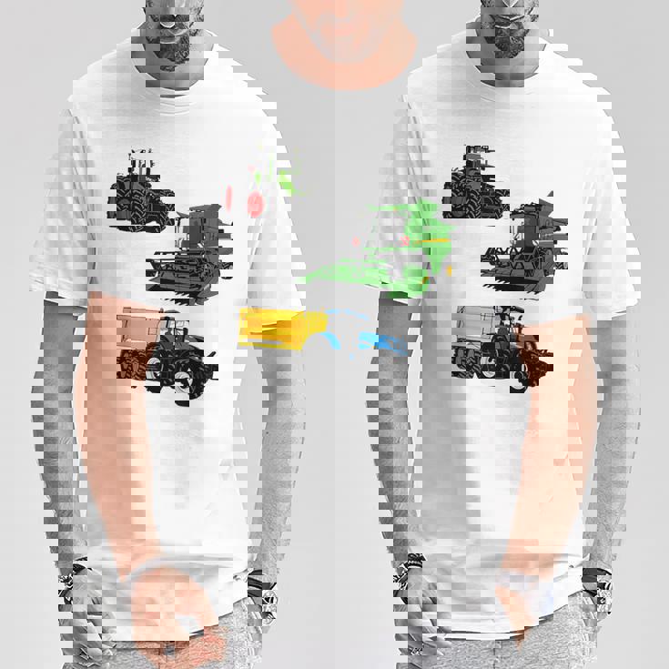 トラクター トラクター コンバインハーベスター 農家 農業 Tシャツ 面白い贈り物