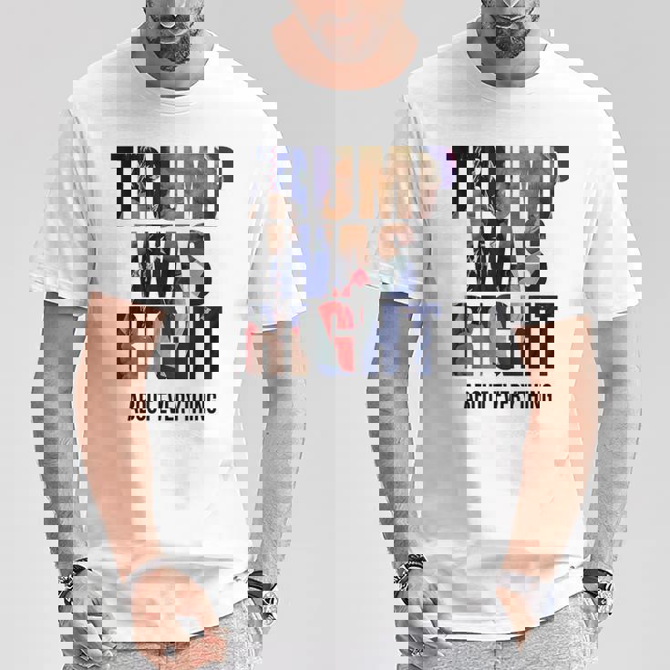 トランプはすべてについて正しかった-トランプ・キス・フラッグ Tシャツ 面白い贈り物