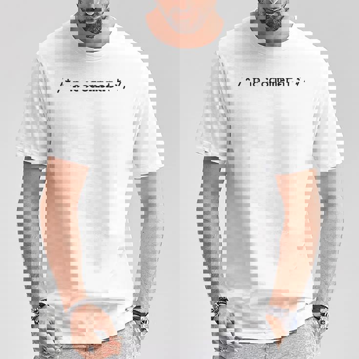 ノーコメントプログラマーtシャツ Tシャツ 面白い贈り物