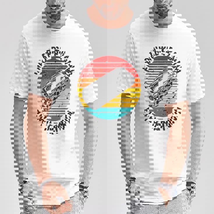 ハーモニカプレーヤー メンズ レディース ファニー ハーモニスト ハーピスト Tシャツ 面白い贈り物