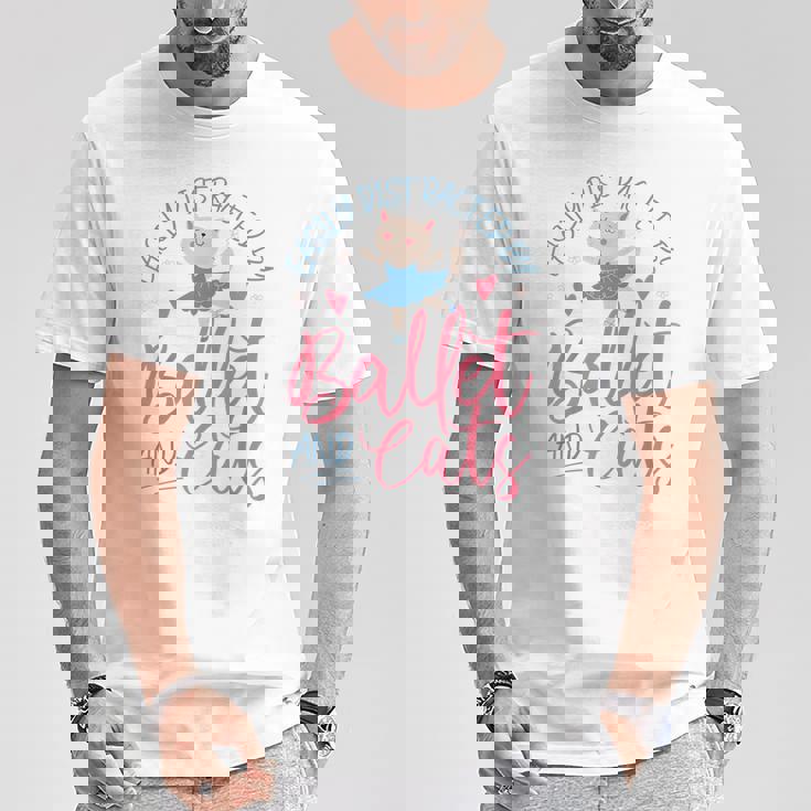 バレエダンサー ダンスガール バレリーナ 猫 気が散りやすい Tシャツ 面白い贈り物