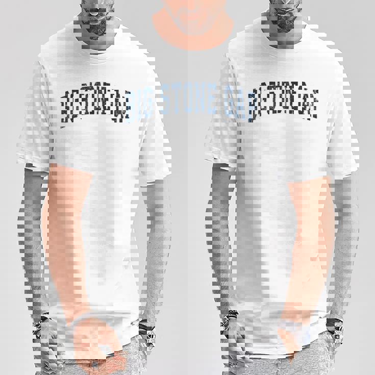 ビッグストーンギャップ バージニアva ヴィンテージ スポーツデザイン ネイビーデザイン Tシャツ 面白い贈り物