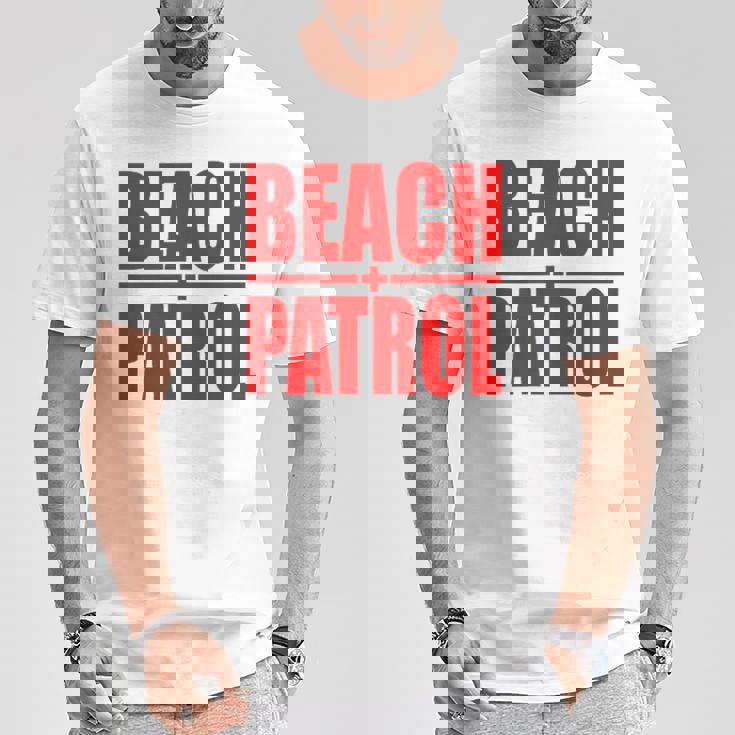 ビーチパトロール サーフ レスキュー ライフガード Tシャツ 面白い贈り物