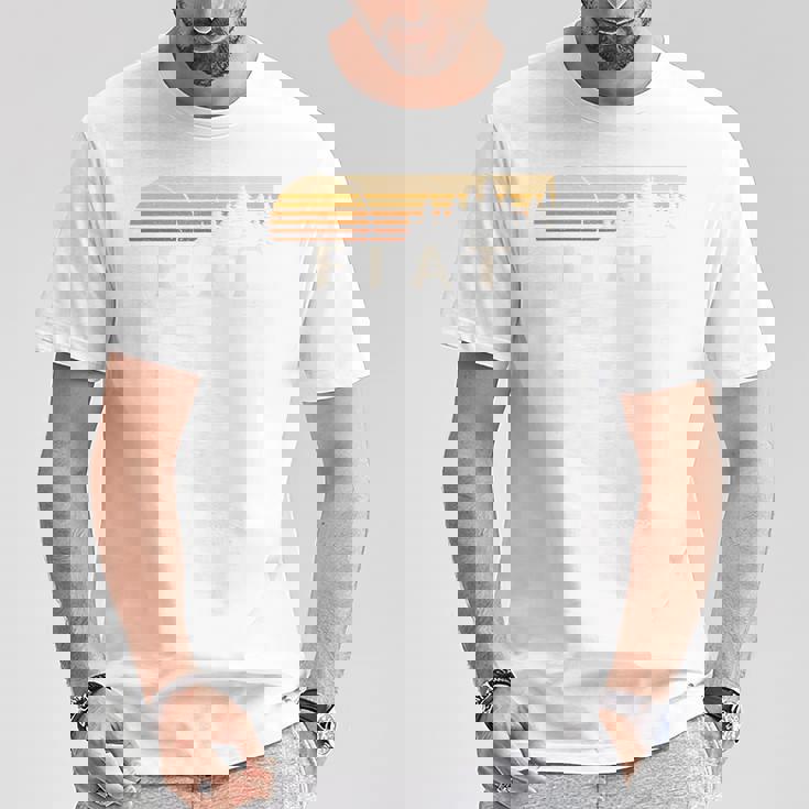 フィアット、Ks ヴィンテージ エバーグリーン サンセット 80年代 レトロ Tシャツ 面白い贈り物