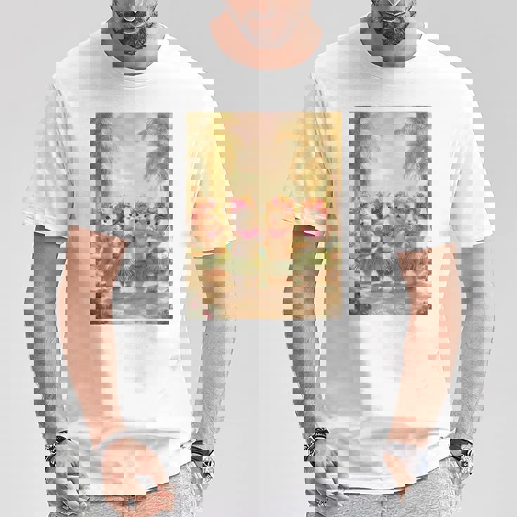 フラダンスキャット Tシャツ 面白い贈り物