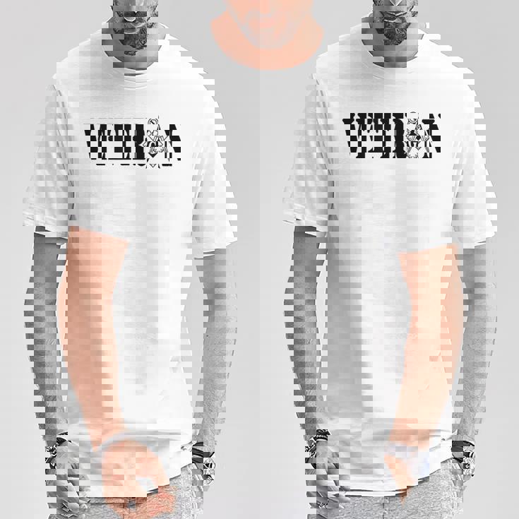 フリーメイソン ミリタリー 退役軍人 メイソンスクエアとコンパス フリーメイソン Tシャツ 面白い贈り物