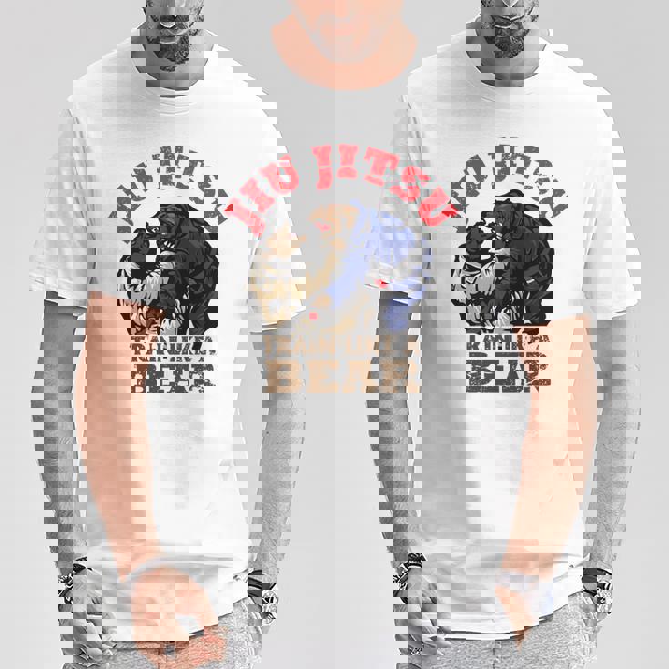 ブラジリアン柔術 Bjj クマのように訓練する 長袖tシャツ Tシャツ 面白い贈り物