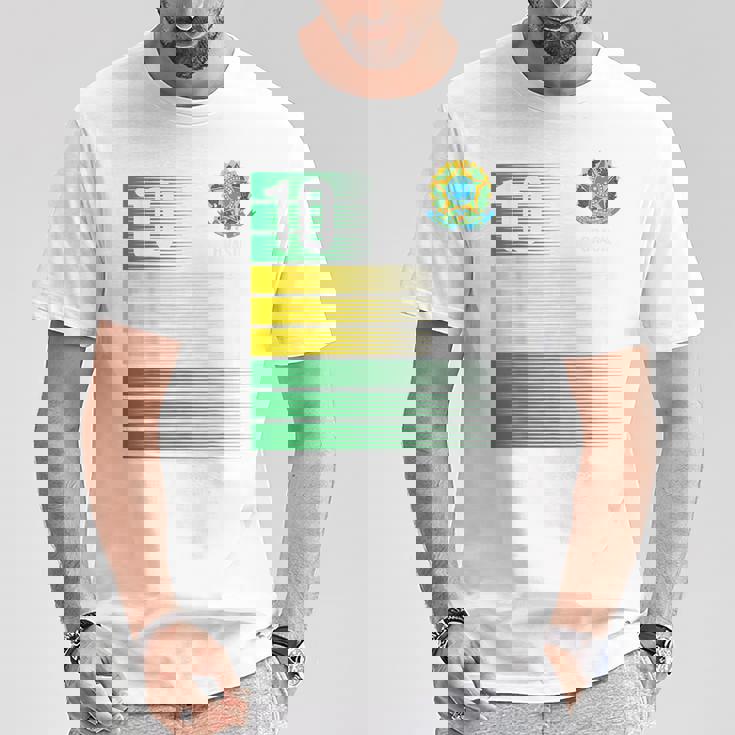 ブラジル国旗 10番 ブラジル サッカー メンズ レディース ボーイズ ガールズ キッズ Tシャツ 面白い贈り物
