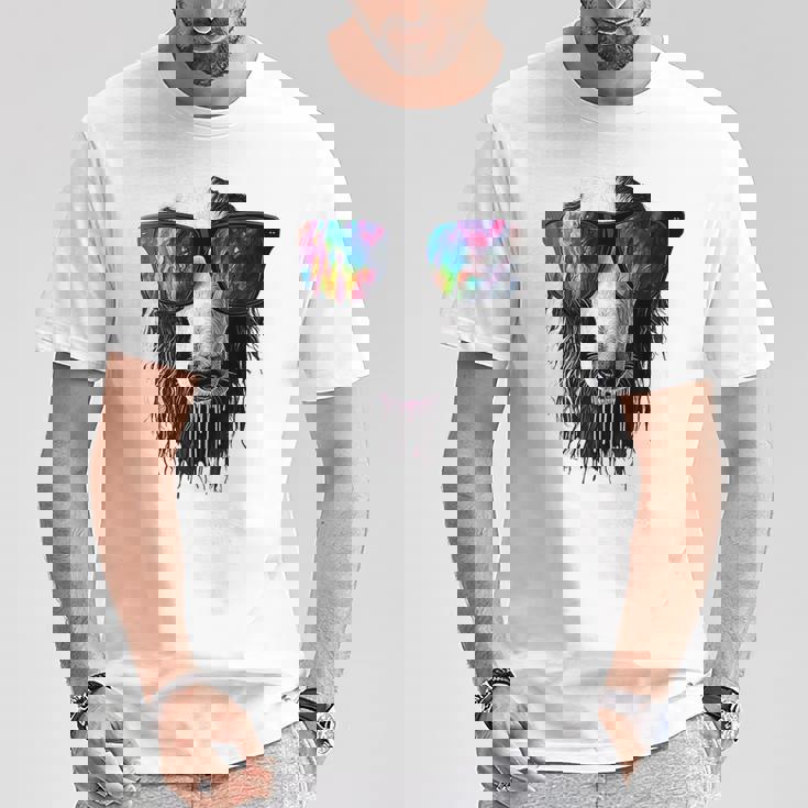 ボルゾイ 犬 モチーフ ペット イラスト サングラス ボルゾイ Tシャツ 面白い贈り物