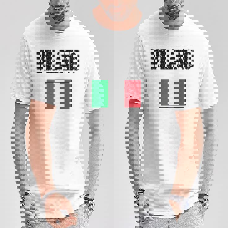 ミラノ イタリア ミラノ イタリー 旗 イタリアン Tシャツ 面白い贈り物