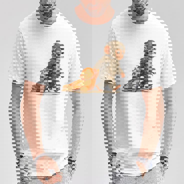 モンキーパンチ ベビー マカク リトルパンチ ビッグ キュート ラブ ぬいぐるみ Tシャツ 面白い贈り物