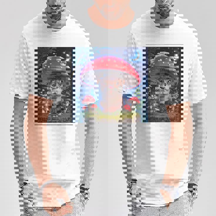 ラッコ コタコアキノコ グランジ 美的ラッコ Tシャツ 面白い贈り物