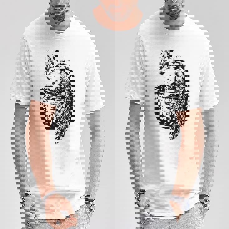 リスちゃん リス シマリス モチーフ げっ歯類 動物 カラフル デザイン Tシャツ 面白い贈り物