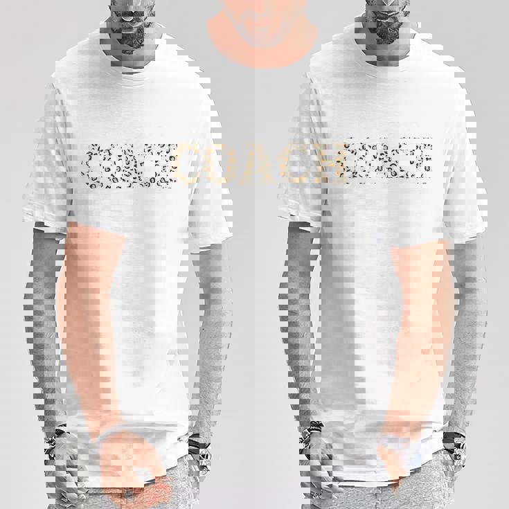 レオパードデザインのチアリーディングコーチ 面白いチアコーチ Tシャツ 面白い贈り物