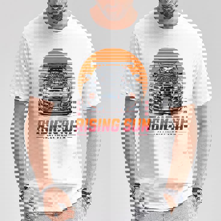 レトロ ヴィンテージ ジャパニーズjdm 東京ジャパン ドリフトレーシング サンカー Tシャツ 面白い贈り物