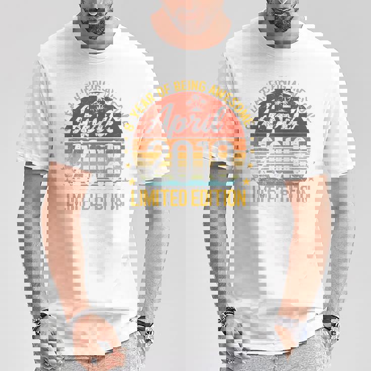 レトロ2018年3月限定版 8歳8歳の誕生日 Tシャツ 面白い贈り物