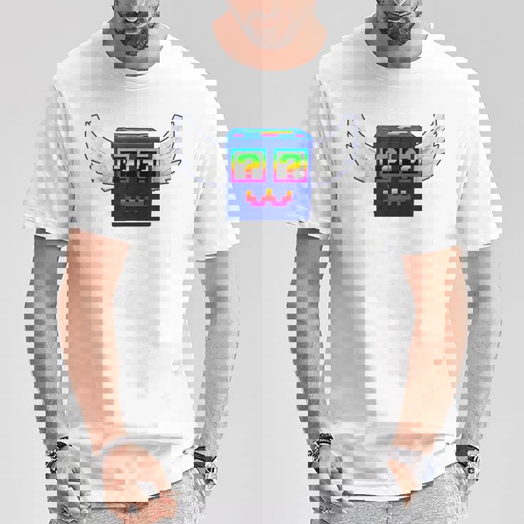 ロックスゲーム内でブレインロットゴッドラッキーブロック4頭脳を盗む Tシャツ 面白い贈り物