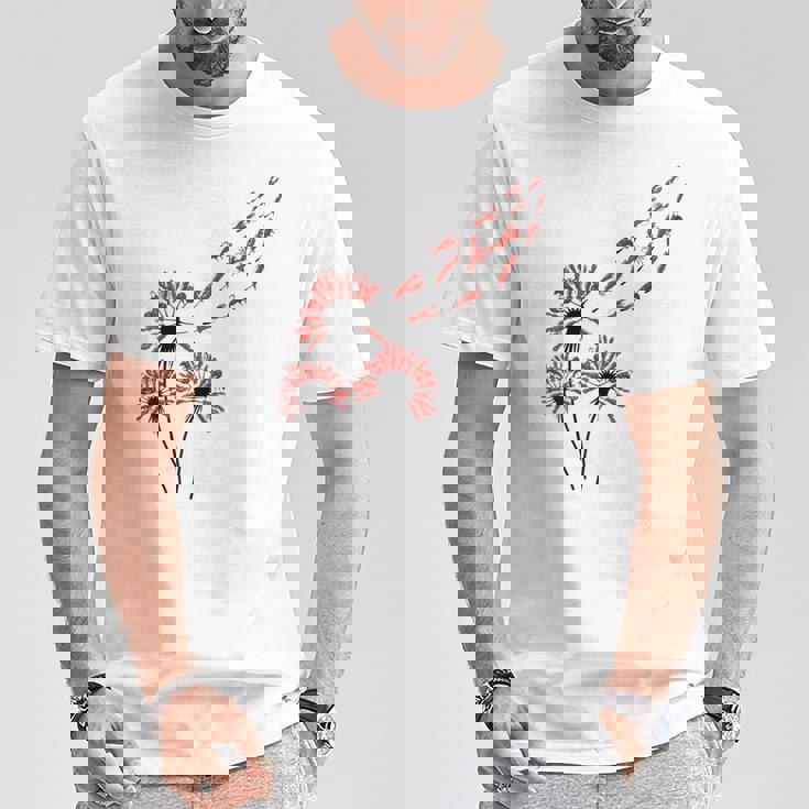 ロブスター愛好家のためのフラワータンポポロブスターシャツ Tシャツ 面白い贈り物