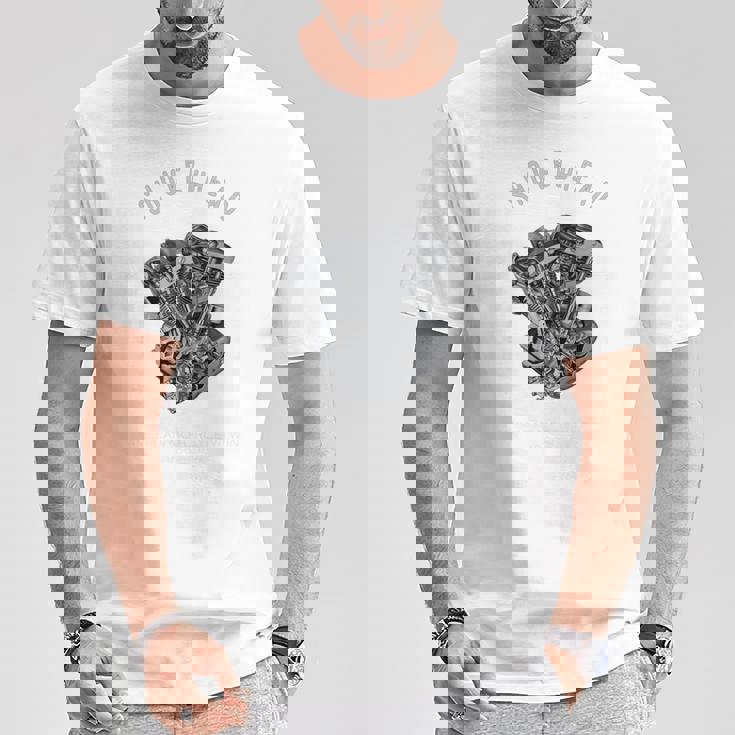 ヴィンテージ Hd オートバイtwin ショベルヘッド エンジン ドローイング バイカー 長袖tシャツ Tシャツ 面白い贈り物