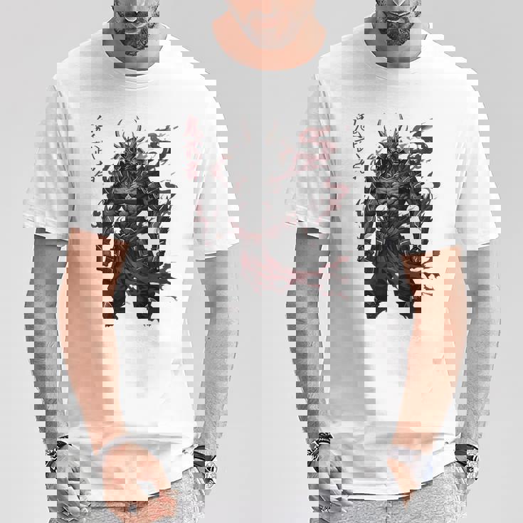 侍戦士 鬼 ダークファンタジー 日本漫画 Tシャツ 面白い贈り物