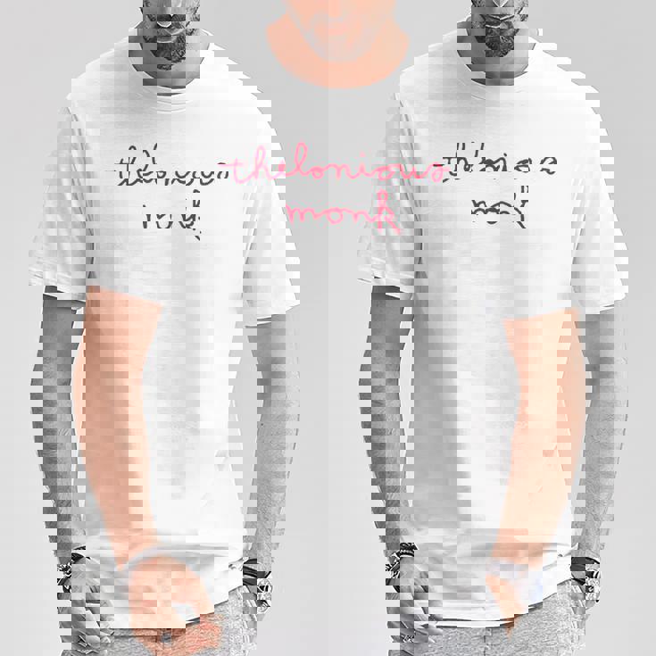 公式セロニアス・モンク・ジャズ・アイコングッズ カレッジ罫線入り Tシャツ 面白い贈り物