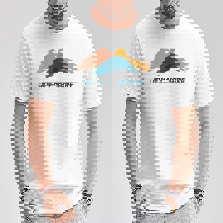 宗教神学 Life Is A Journey 宗教への旅 Tシャツ 面白い贈り物