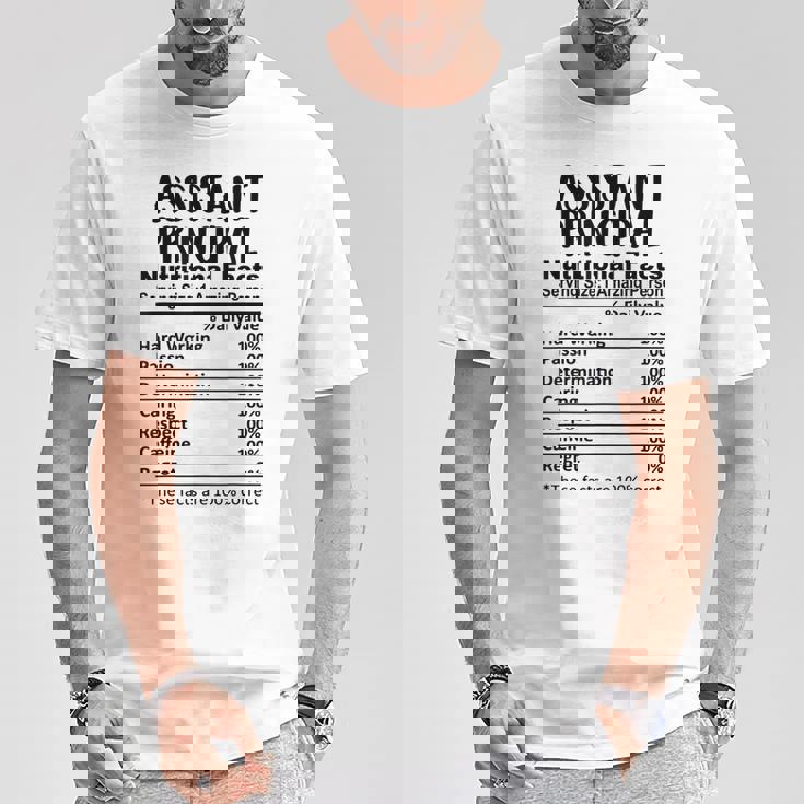 教頭栄養成分表おかしい Tシャツ 面白い贈り物