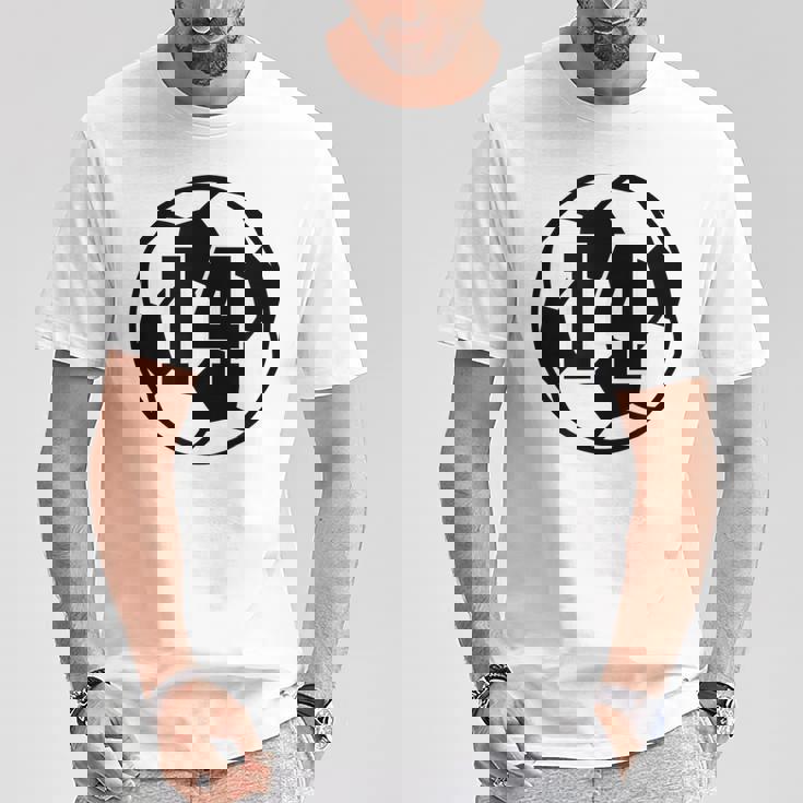 数字 14 Fourn サッカーボール Futbol Tシャツ 面白い贈り物