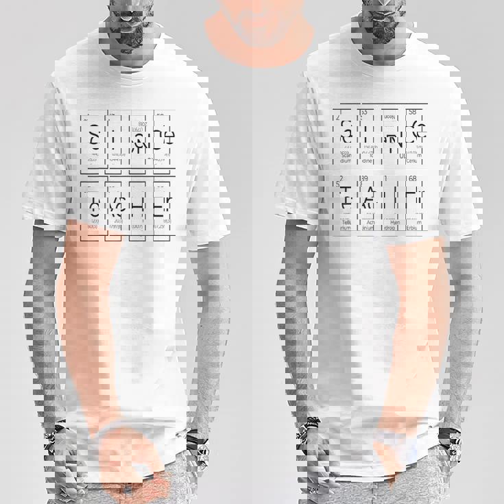 理科 先生 周期表 元素 化学 生物学 Tシャツ 面白い贈り物