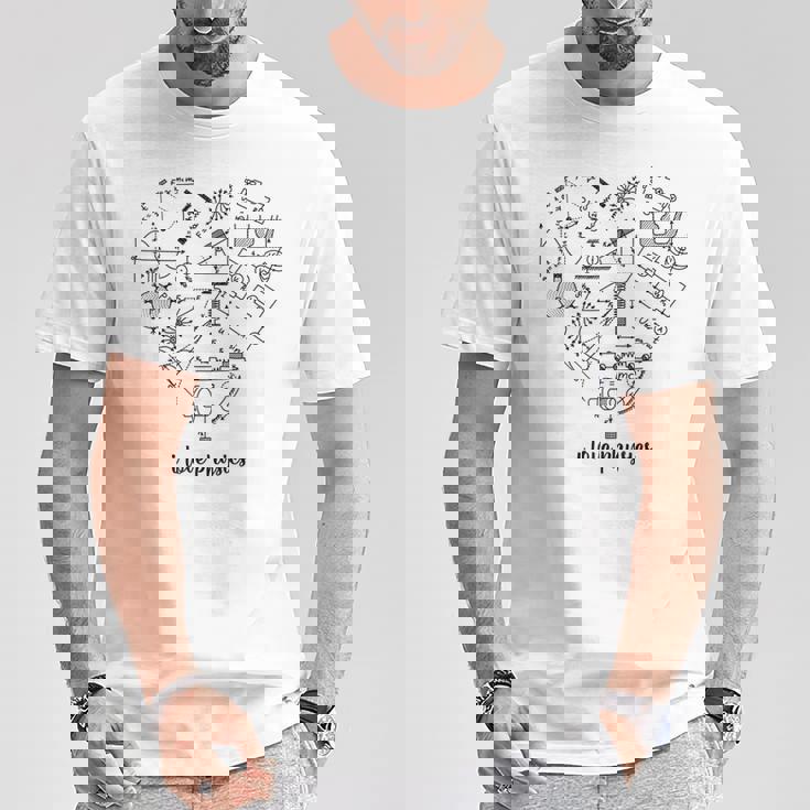 私は物理科学が大好きです数学グラフ数式方程式オタクオタク賢い学生教師 Tシャツ 面白い贈り物